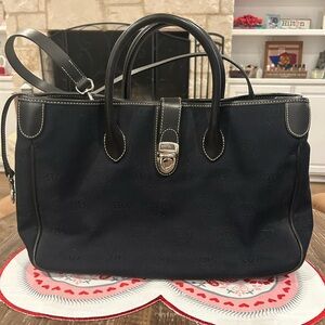 👜Dooney & Bourke Signature Canvas bag w/ Push-Lock Strap👜